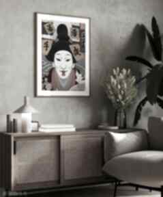 Plakat - format 40x50 cm plakaty hogstudio portret, azja, do salonu, samuraj