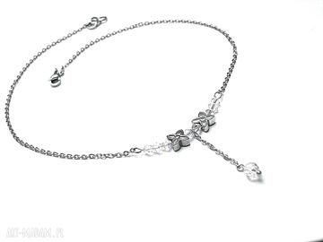 Alloys collection choker crystal flower stal szlachetna swarovski