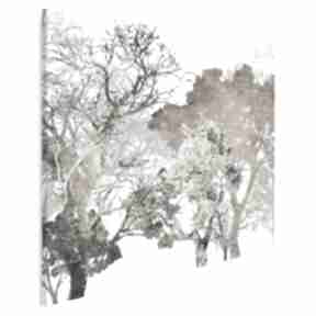 Obraz na płótnie - drzewa brąz w kwadracie 80x80 cm 18104 vaku