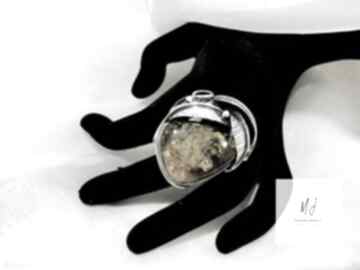 Unikatowy wykonany pierścionek srebrny z bałtyckim rękodzieło monika piankowska bransoleta