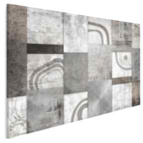 Obraz na płótnie - brąz 120x80 cm 13902 vaku dsgn nowoczesny, mozaika, prostokąty, kwadraty