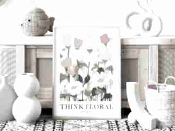 Plakat botaniczny kwiatowy - format 61x91cm plakaty hogstudio, kolorowy do domu, wnętrza