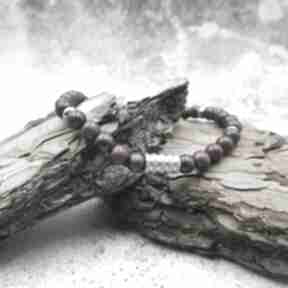 Męska bransoletka makrama - egzotyczne drewno 2 omnis lapis, biżuteria, etno, orient