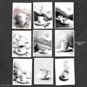 Kawa kawusia - zestaw 9 grafik w rozmiarze 13x18 cm justyna jaszke, fotografii, prezent