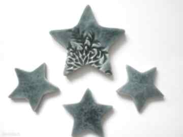 Prezenty na święta: magnesy gwiazdki dekoracje ceramika ana świąteczne, ceramiczne, zestaw