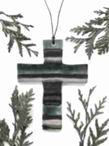Krzyż: pamiątka komunii. Krzyżyk na ścianę handmade dekoracje ceramika