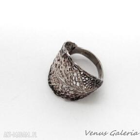 srebrny - liściasty venus galeria biżuteria, srebro, pierścionki