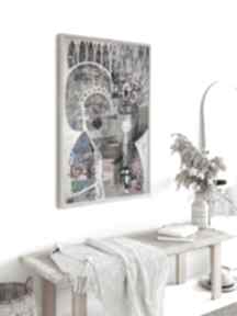 Plakat 100x70 cm - szamanka plakaty creo, wydruk, twarz, kobieta, głowa, grafika