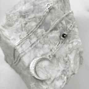 Księżyc z szafirem - naszyjnik naszyjniki irart srebro 925- szafir