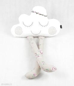 Rustykalna chmurka przytulanka 90 cm zabawki cuddly handmade, boho, kwiatki, prezent