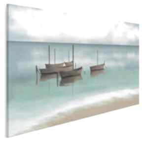 Obraz na płótnie - pejzaż modny 120x80 cm 91401 vaku dsgn łodzie, łódź, morze, marynistyczny