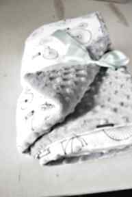 Kołderka minky szara pokoik dziecka peppo factory pościel, grey, biały