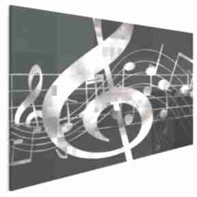 Obraz na płótnie - 120x80 cm 87601 vaku dsgn muzyka, pięciolinia, nuty, klucz, wiolinowy