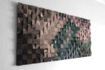 Ikran, mozaika drewniana, dyfuzor dźwięku, dekoracja na ścianę 3d wood color studio nowoczesna