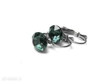 Alloys collection emerald kolczyki stal szlachetna swarovski