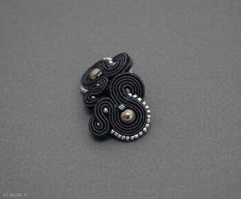 Kolczyki sutasz si su soutache, sznurek, eleganckie, sztyfty, małe, koraliki