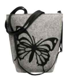 Shopper bag motyl na ramię czechdraft filc, torebka