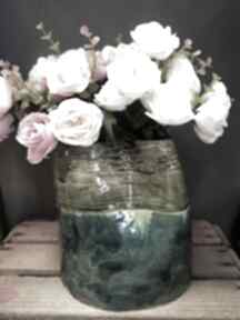 Ceramika na susz kwiatowy sztuczne kwiaty duża gabriela kas handmade, osłona doniczkę, doniczka