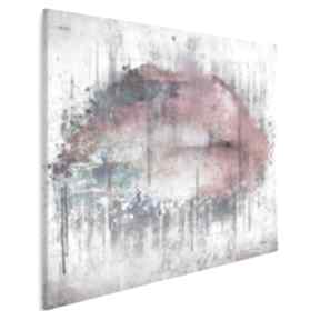 Obraz na płótnie w kwadracie 80x80 cm 23103 vaku dsgn usta, abstrakcja, nowoczesny, kolorowy