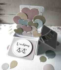 Urodzinowy pop up scrapbooking kartki cynamonowe urodziny dziewczynki, balony, cyrk, tort