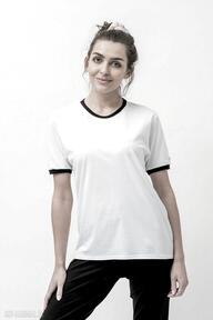 damski "rose" trzy foru, biały - bawełniana t-shirt kolorowy, koszulka sportowa