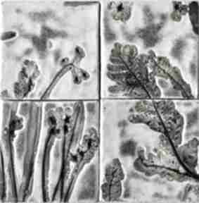 Zestaw " o świcie" ceramika ceramystiq studio kafle z roslinami, sztuka, panel ścienny, dekory