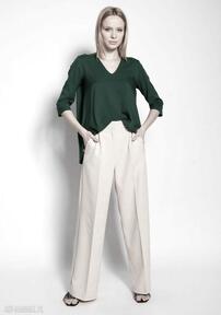 spodnie - sd111 lanti urban fashion do pracy, szkoły, beż, lużne, eleganckie, wysoki