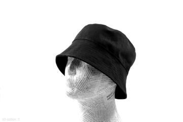 Kapelusz rybacki bucket hat na lato unisex czarny rozmiar 54 kapelusze reka production