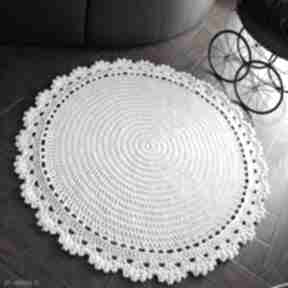 okrągły ze bawełnianego 120cm misz masz dorota dywan, do salonu, sznurka, szydełkowy