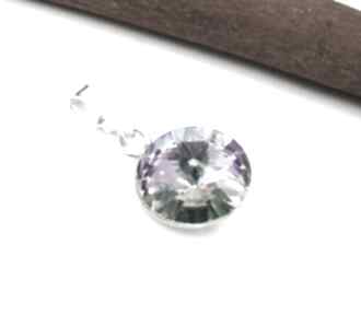 Wisiorek " shine" rivoli wisiorki srebrny pyl swarovski