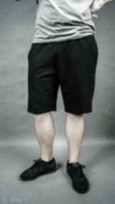 męskie city shorts czarne sportowe lil yo odziez spodenki, dresowe, casual, streetwear