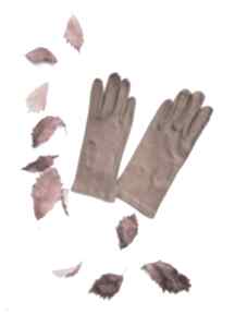 Rękawiczki ciepły braz dzianinowe krótkie one size ruda klara, etno, boho, folk, frida