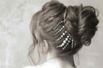 Perłowa ozdoba do włosów "ośmiornica" youkali biżuteria - ślubna