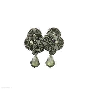 Kolczyki soutache femidi olivine kavrila stylowe, sutasz, klasyczne