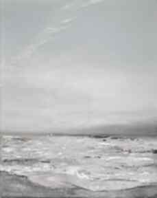 Morze joanna komorek art pejzaż morski, abstrakcja, olejny, stonowana kolorystyka, spokojny