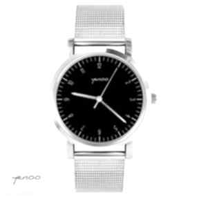 Zegarek, bransoletka - simple elegance, czarny zegarki yenoo, metalowa, klasyczny, elegancki