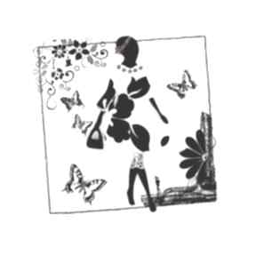 Być kobietą - kartka scrapbooking jelonkaa, sukienka, torebka, kwiaty, motyle