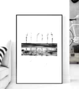 Obraz 50x70 cm wykonany ręcznie 3584801 plakaty art krystyna siwek grafika czarno biała