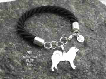 Akita srebro próby 925 bransoletka nr 29 frrodesign, z psem, rękodzieło handmade, prezent