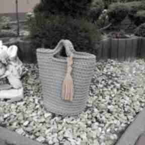 Torba - koszyk ze sznurka bawełnianego do ręki 23x30 cm misz masz dorota torebka, shopper