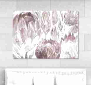 Obraz kwiaty ręcznie - malowany, akryl - płótno gabriela krawczyk
