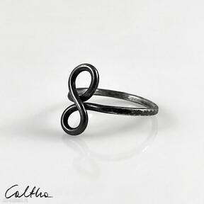 Zaplątany - srebrny pierścionek rozm 11 2111 -05 caltha, obrączka, minimalistyczna biżuteria