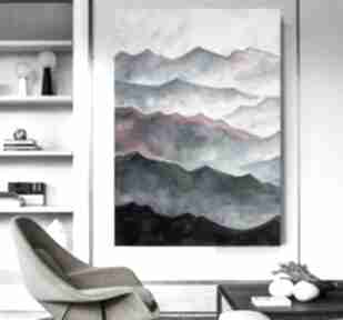 Obraz do salonu abstrakcja bieszczady góry carmenlotsu, obrazy na zamówienie, malarstwo
