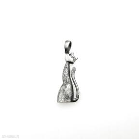 Srebrny wisiorek - mini kotek oksydowany II wisiorki venus galeria biżuteria, srebro