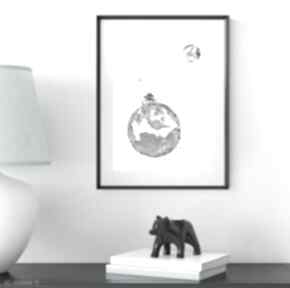 Grafika 21x30 cm wykonana do salonu, 2635522 art krystyna siwek ręcznie malowany, nowoczesny