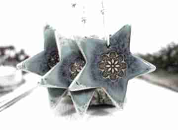 Na święta prezenty? 3 ceramiczne gwiazdy choinkowe - laguna dekoracje świąteczne fingers art