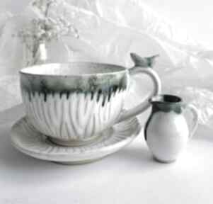 Filiżanka i dzbanuszek ceramika kate maciukajc prezent na dzień mamy, do herbaty, handmade