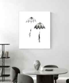 Grafika 40x50 cm wykonana ręcznie 3620723 dom art krystyna siwek obraz do salonu, czarno biała