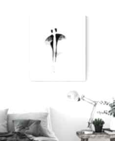 Grafika 40x50 cm wykonana ręcznie, 3278869 art krystyna siwek obraz do salonu, czarno biała