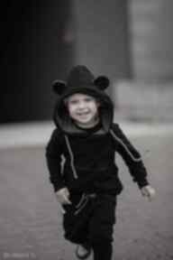 Bluza bear z czarna cudi kids z kapturem, kaptur, dla dziecka, z uszami, bawełna